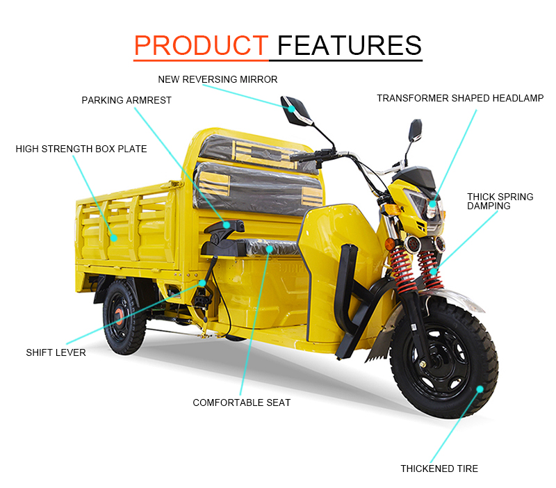 Triciclo da carico elettrico JINPENG DLS150A: stile, comfort e versatilit&agrave;